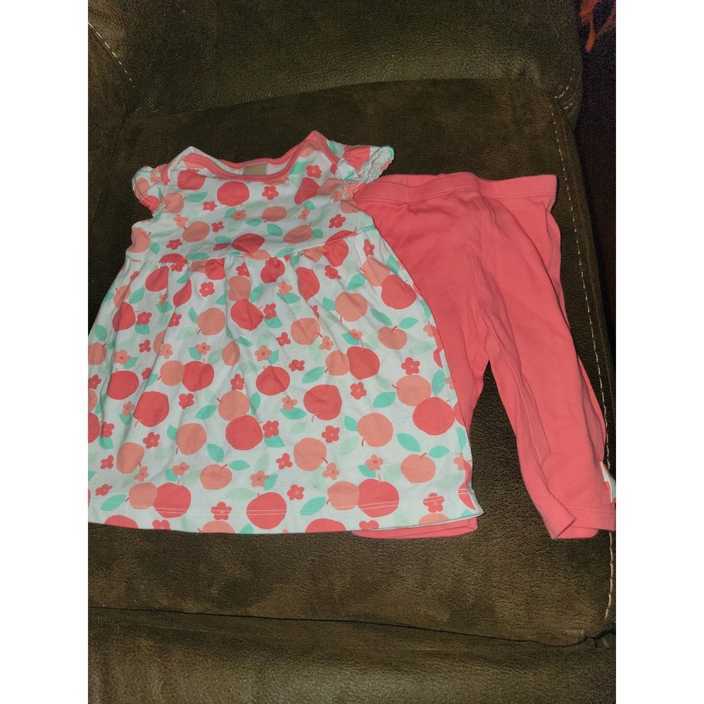 Gymboree outlet layette line spring peach dress 6 12 months leggings 12 18 month